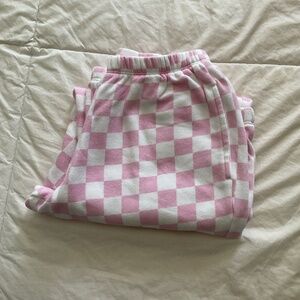 Pink Checkered Sweatpants